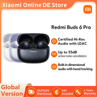 Xiaomi Redmi Buds 6 Pro Global Version Built-in dimensional audio Hi-Res Audio with LDAC Up to 55 dB active noise cancellation