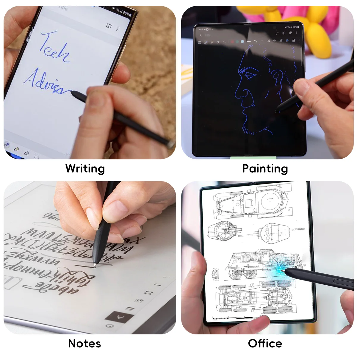 GUUGEI Replacable Pencil Nib for Samsung Tablet S6 Lite S7 S9 Note10/20 Titanium Alloy Touch Stylus S Pen Tip Wear Resistant image 5