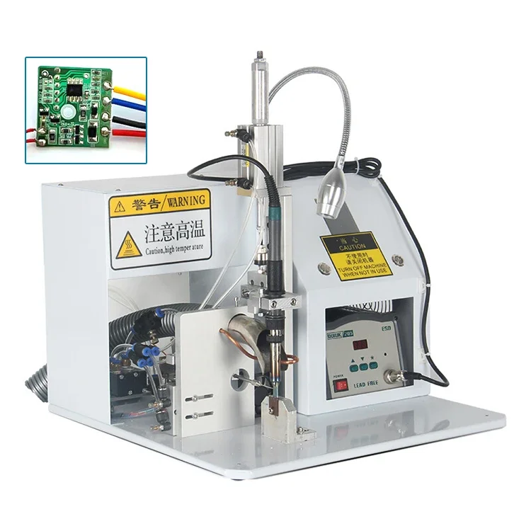 Semi automatic wire soldering machine pneumatic PCB circuit board soldering welding equipment LED light soldering machine