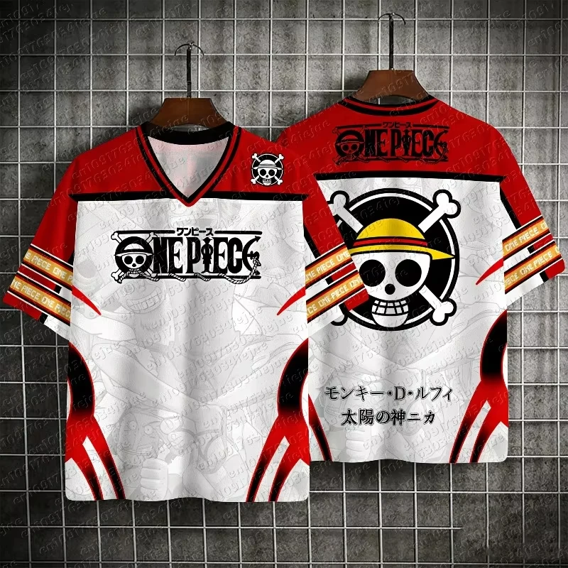 Bandai 2026 Summer Hot Selling Luffy Football Uniform Neutral Fast Drying Breathable Sports Shirt Family Matching