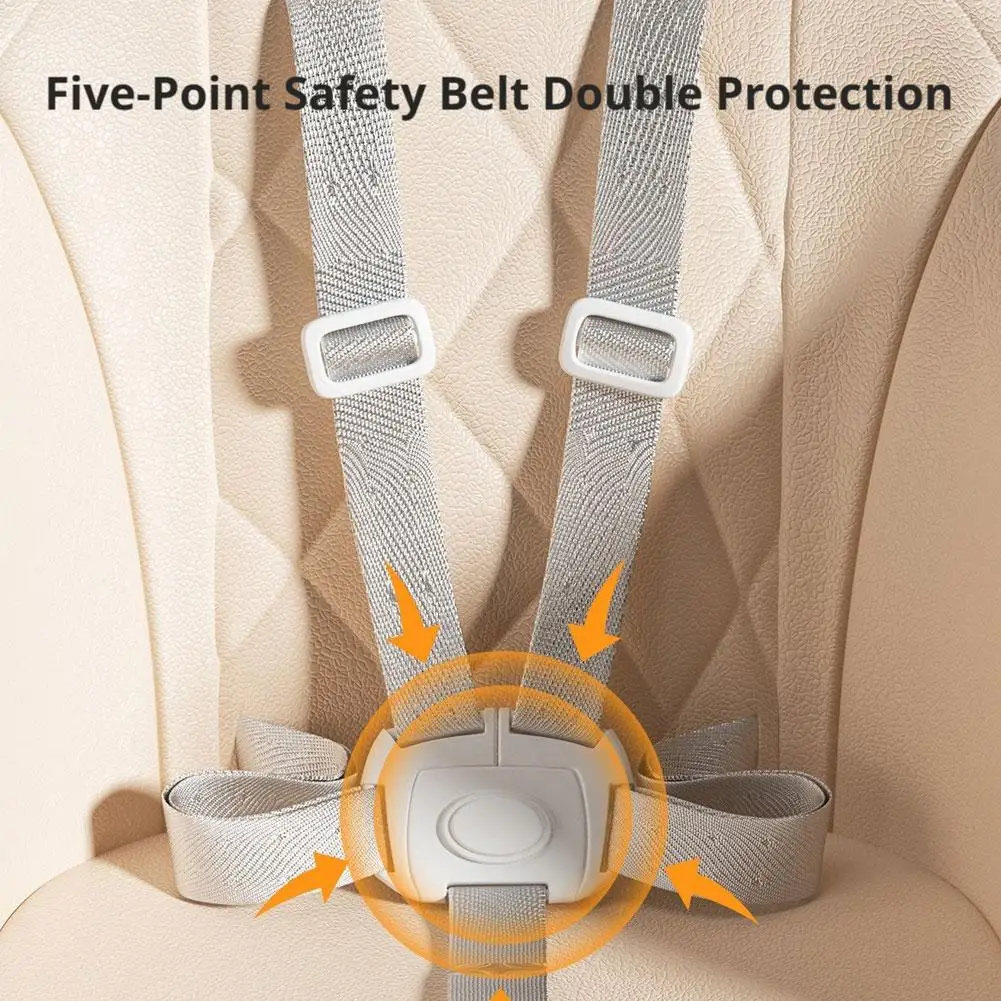 Child Safety Harness Adjustable High Chair Stroller Pram Seat Straps for Infants Toddlers Baby Dining Chair Belt White ﻿