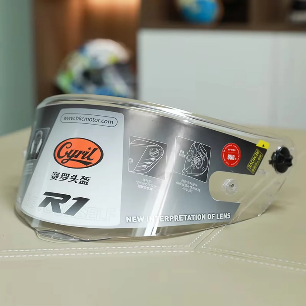 CYRIL Motorcycle Helmet Visor for FF352 R1 R1-Pro UV Protection Glare Reduction Tinted Visor High Definition Clear Visor