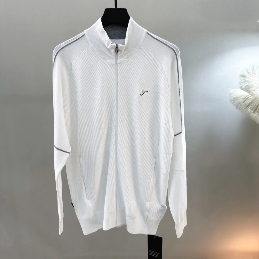 Men's Golf Jacket 2026 Fall New Korean Style Baseball Letter Print Long Sleeve Sporty Trendy Breathable Versatile Casual Stretch