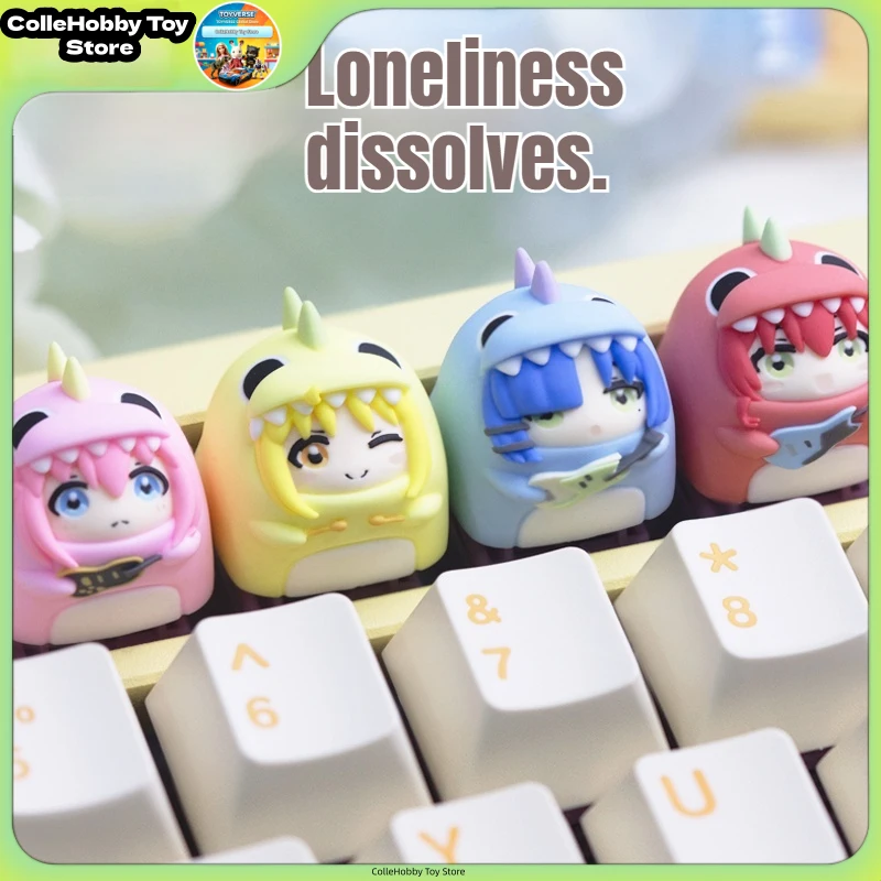 Anime Bocchi The Rock Artisan Keycap Custom Mechanical Keyboard Decorative Keycap Unique Collectible Gift For Gamers Hobby Toys