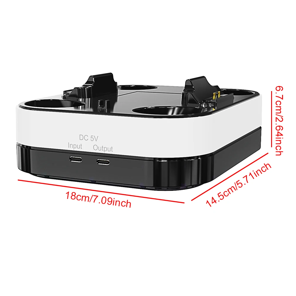 Зарядная док-станция с двойным контроллером PS5, зарядная станция для контроллера Type-C, зарядная подставка, док-станция для беспроводного геймпада PlayStation 5,