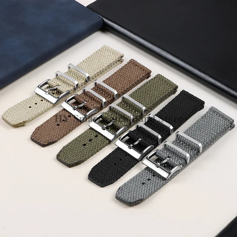 Высококачественный нейлоновый ремешок для часов 20 мм 22 мм для Seiko для Huawei GT4/3/2, хлопковый ремешок на запястье для мужчин и женщин, спортивный браслет, аксессуары