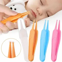 Kids Safety Tweezers Cleaning Forceps Baby Plastic Tweezers Nose Cleaner Tool Toddler Nasal Cavity Care Supplies Baby Essentials