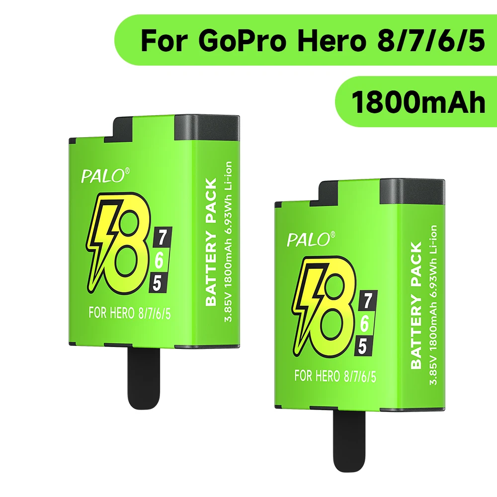 Battery 801 For GoPro Hero 8 Battery Hero 7 Hero 6 Hero 5 Black For AHDBT-801 Camera Batteries Full Decode AHDBT801 Accessories