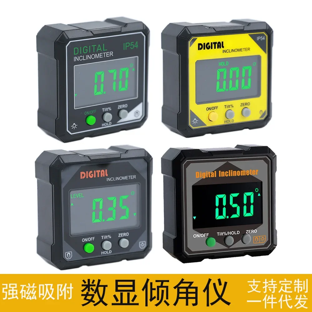IP54 Electronic Digital Display Inclination Box Level Angle Measuring Instrument Number Strong Magnetic Instrument