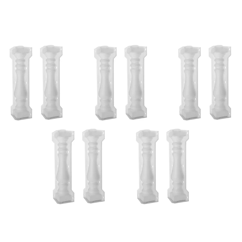 10Pcs 60X14cm Roman Column Mold Balcony Garden Pool Fence Cement Railing Plaster Concrete Mold Column Mold