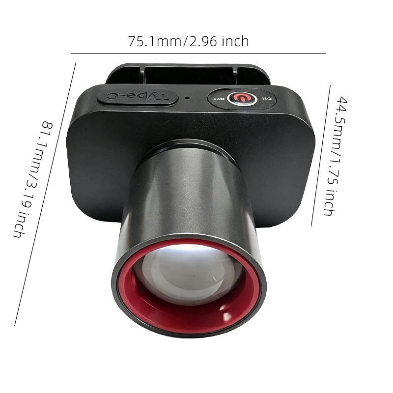 Outdoor USB charging LED strong light headlight with long battery life and multi-functional electric fishing headlight