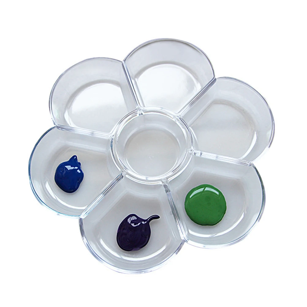 

3pcs Supplies Round Durable Easy Wash Paint Plastic Palette Tray Kids DIY Stacked Painting Palette Storage