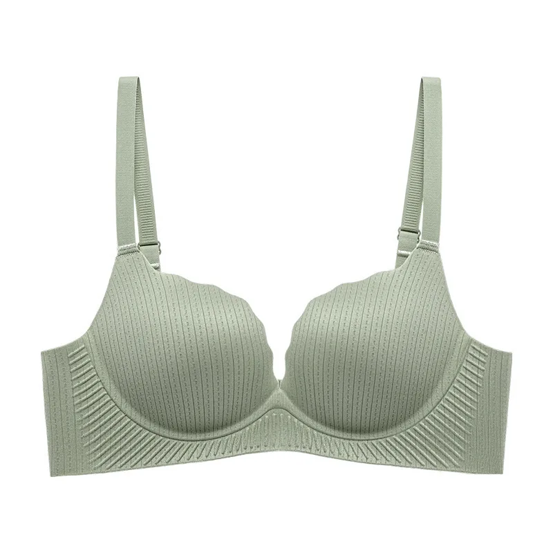 Bezešvá push-up podprsenka pro ženy s tlustými polstrovanými nastavitelnými ramínky, pohodlné spodní prádlo - náhled 5