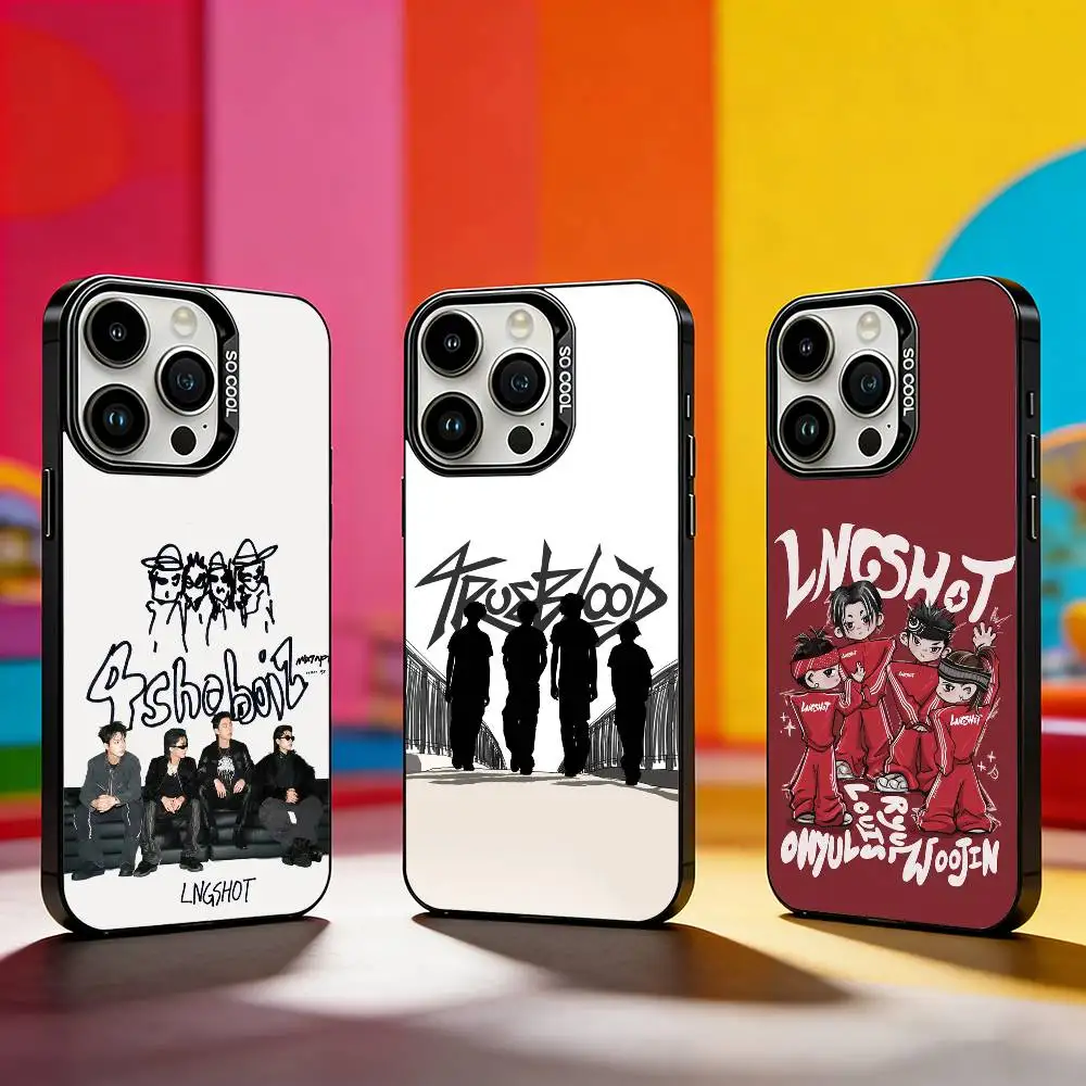 

LNGSHOT Hip-hop Phone Case For iPhone 17,16,15,14,13,12,11 Plus,Pro Max,XS,Colored silver phone case