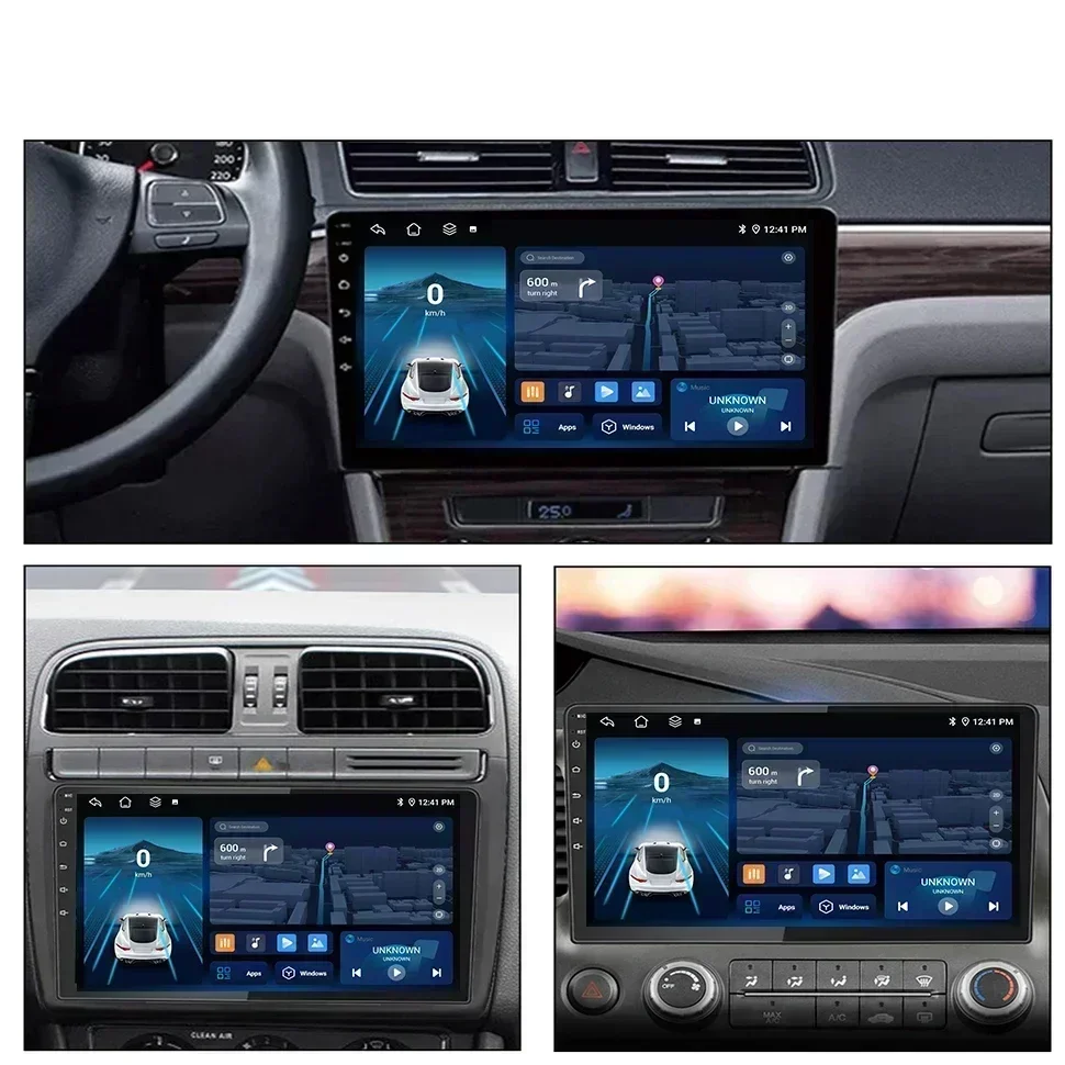 Rádio automotivo android 9 '', reprodutor de vídeo multimídia carplay sem fio, gps, wi-fi, para volkswagen, nissan, toyota, kia, sistemas inteligentes de carro