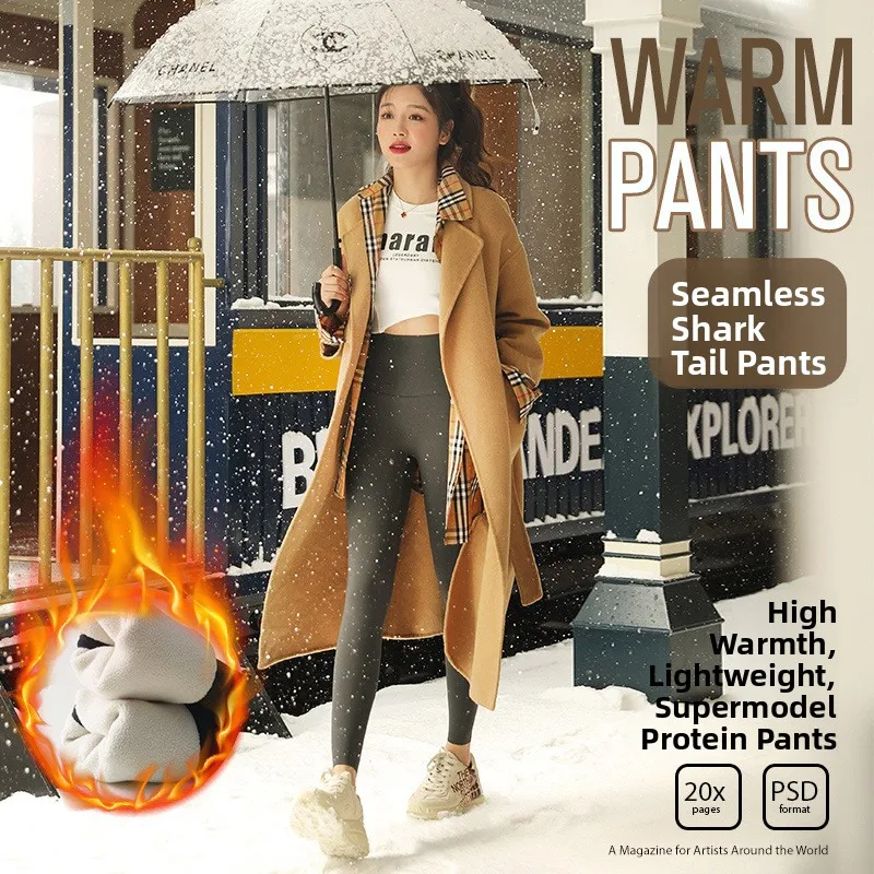 Thiened Fce arkskin Yoga Pants High Waist Women's Autumn Winter Outerwear Warm Fitn Trousers BT KEEPL Brand