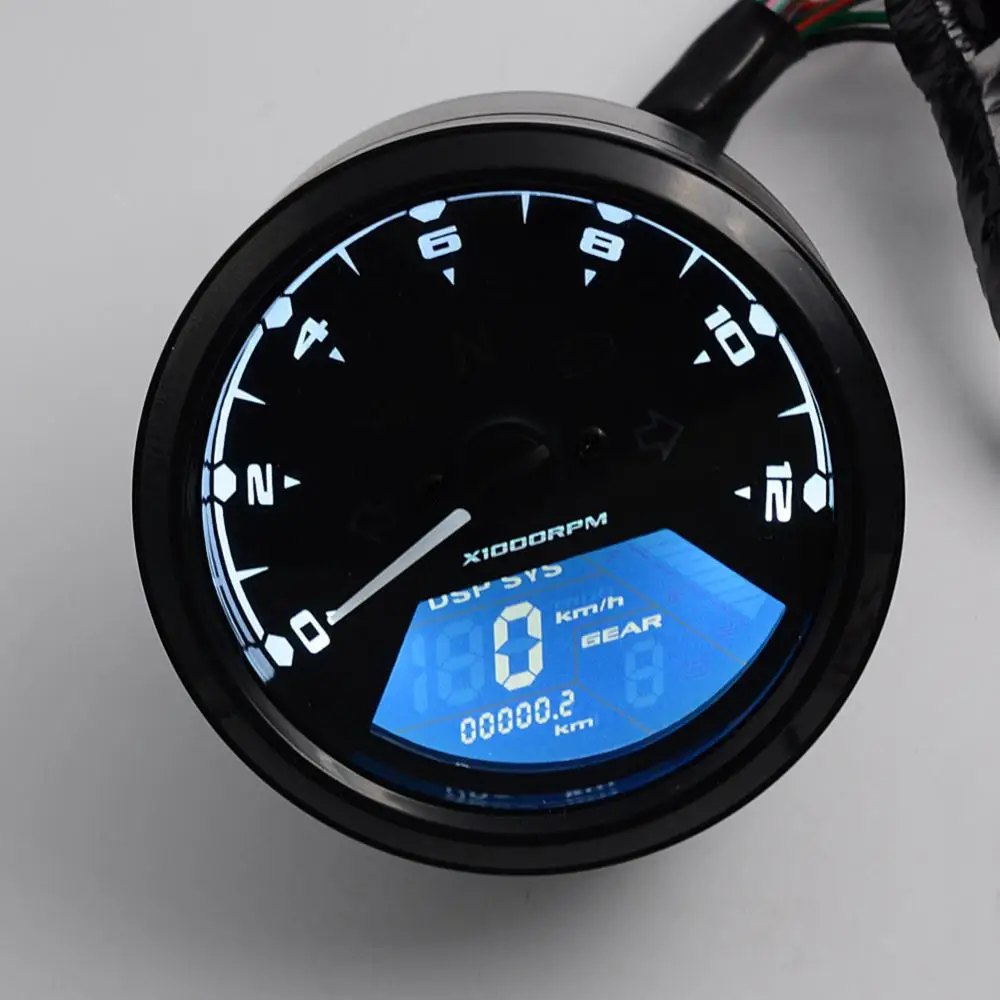 Odometer Speedometer Universal Tachometer 8-18V LCD Digital Motorcycle Supplies