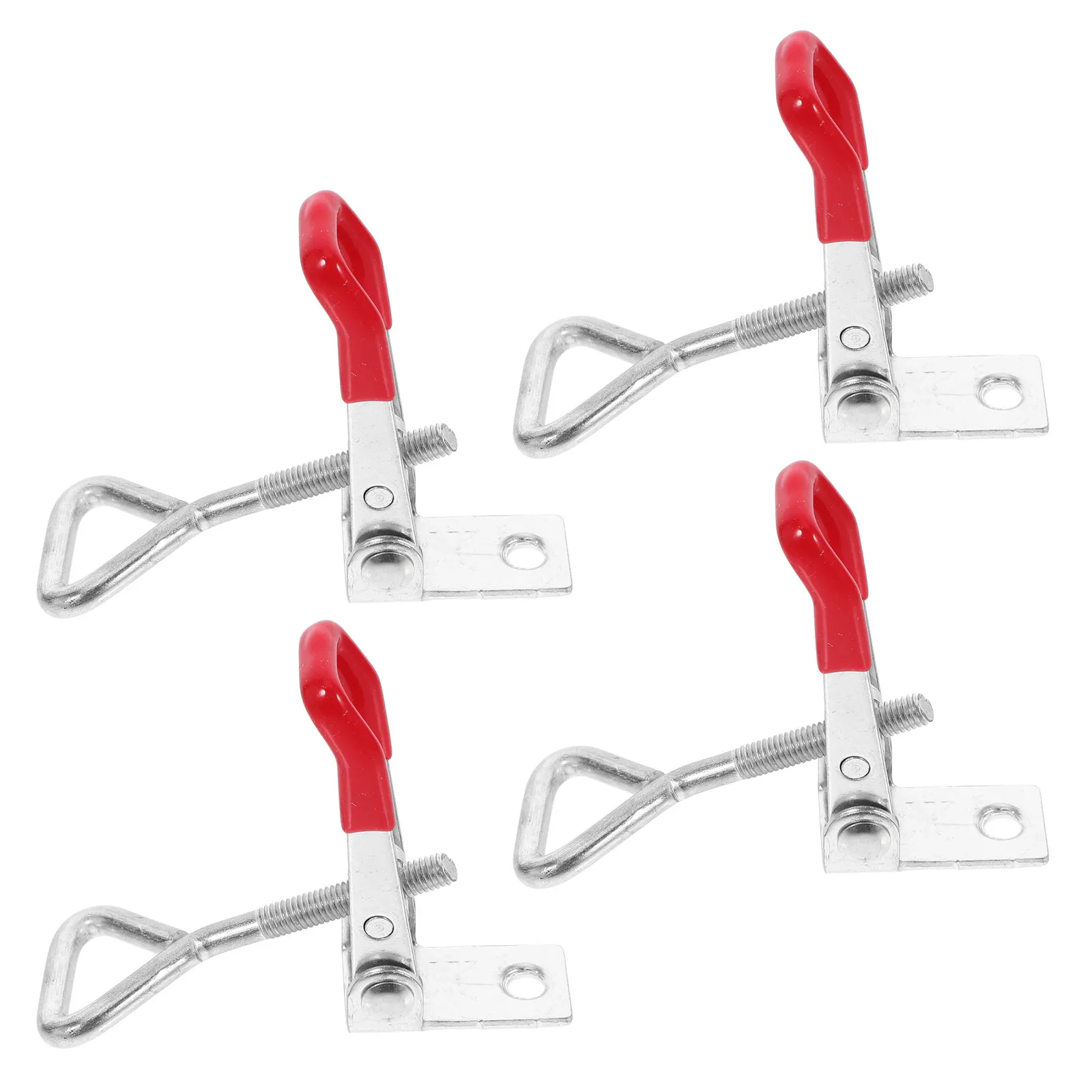 4Pcs Toggle Latches Set Heavy Duty Galvanized Iron Lock Clamps with Adjustable Joints for Toolbox Freezer Door Cabinet Box Hasp