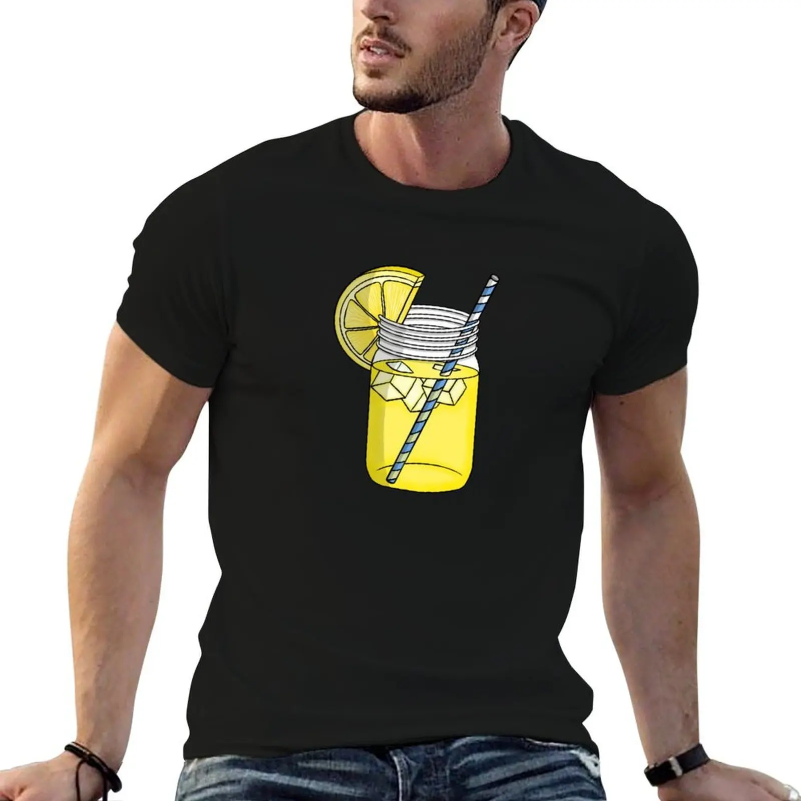 

Mason Jar Lemonade T-Shirt t shirt man cotton anime t shirts oversize T-Shirt