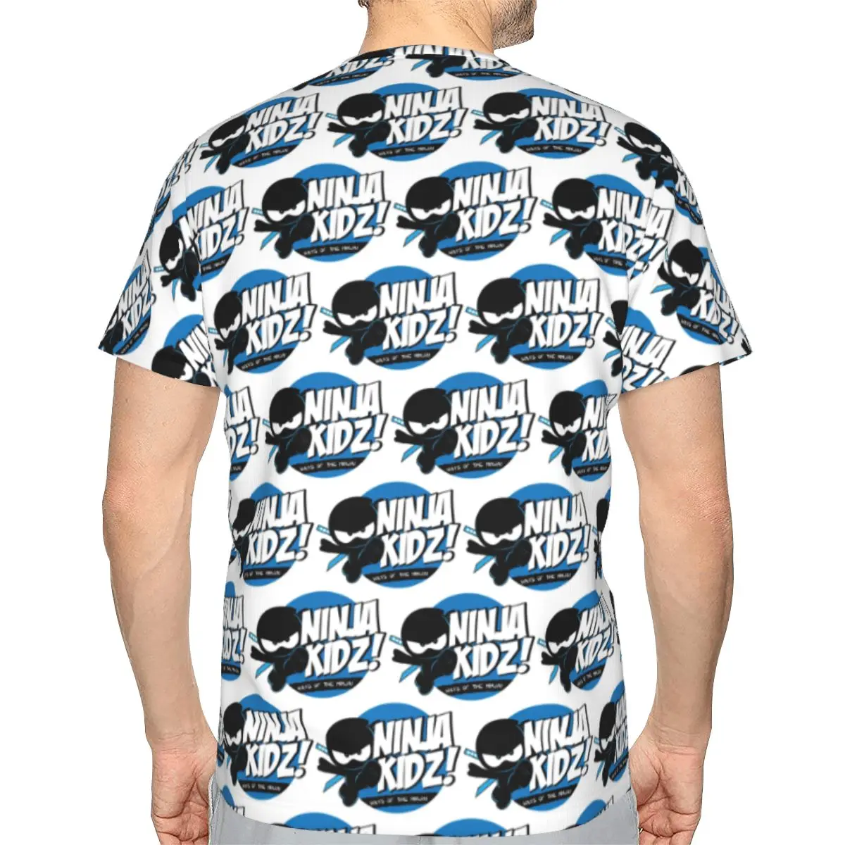 Ninja Kidz 100% Cotton T-Shirt Men'sFunny T Shirts Men Round Neck Short Sleeve