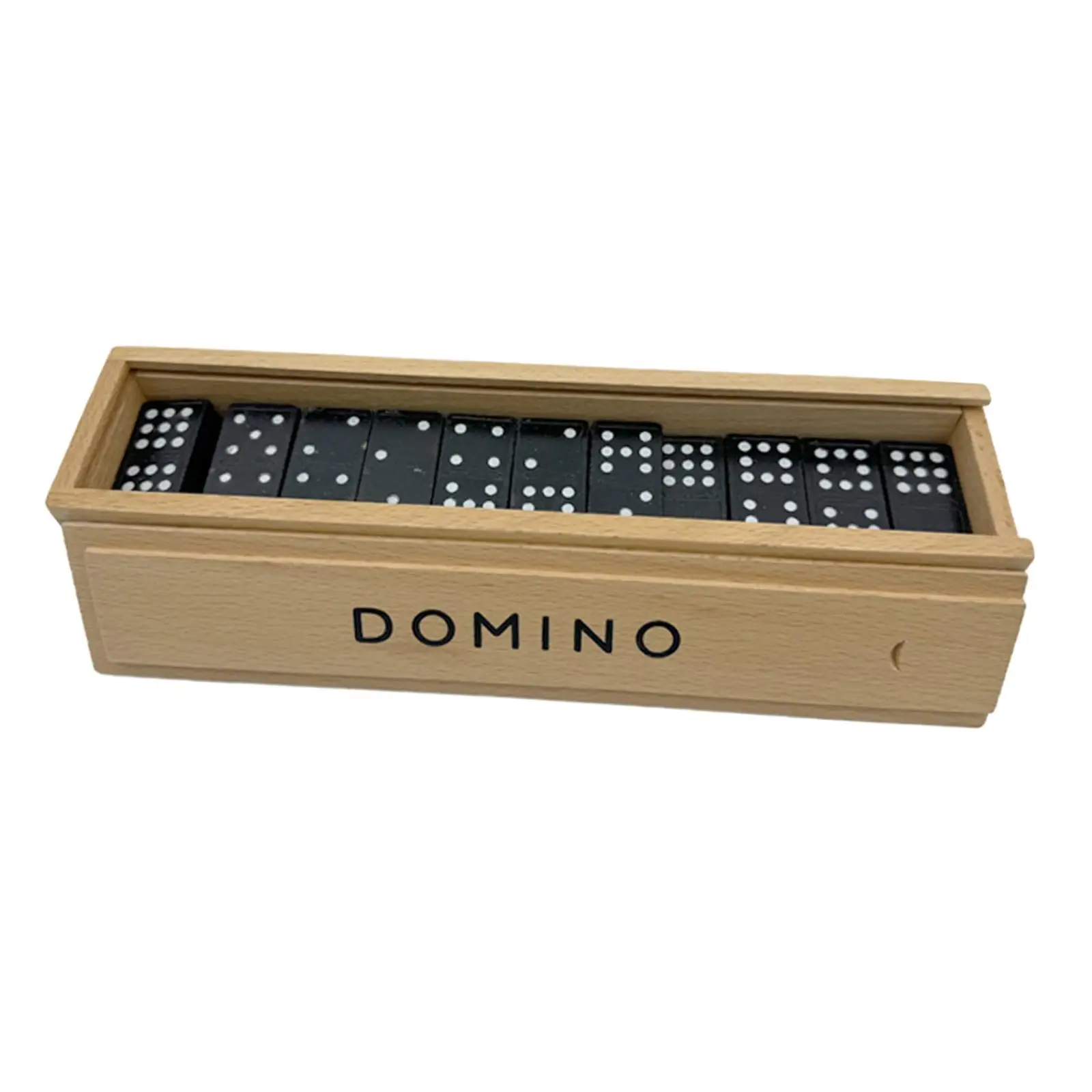 

Double Nine Domino Set Fun and Engaging Table Game Family Games Classic Board Game with Wood Case for Leisure Traveling Gifts
