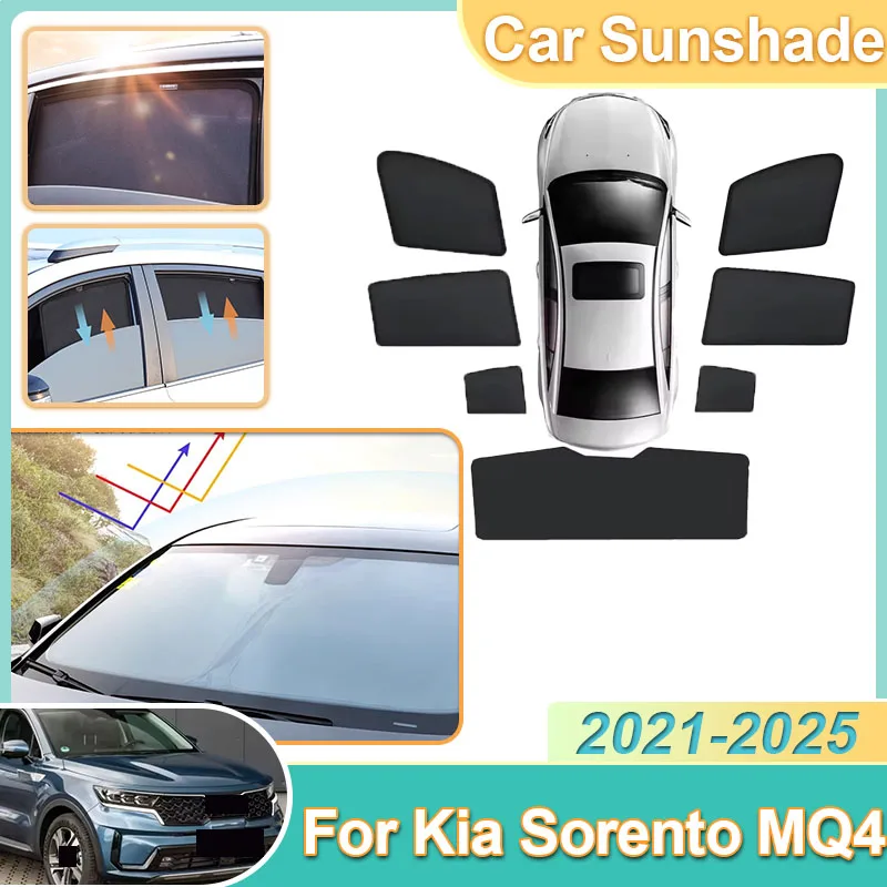 

For Kia Sorento MQ4 2021 2022 2023 2024 2025 Car Magnetic Sun Visor Auto Accessories Sunscreen Window Anti UV Mesh Sunshade Tool