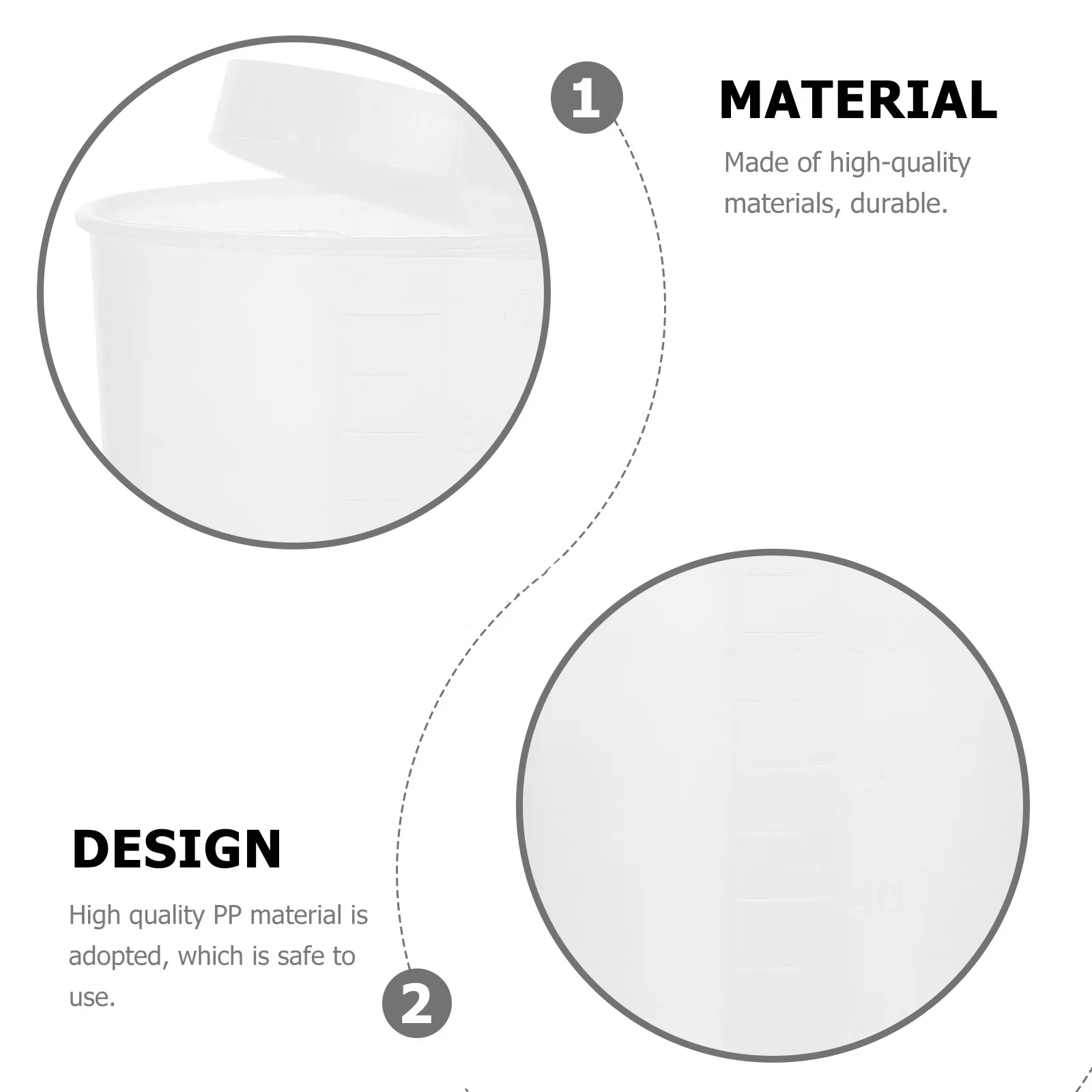 

20Pcs Measuring Cups Transparent Specimen Collection Cups Leakproof Lid Sample Bottles 100Ml Laboratory Testing Container