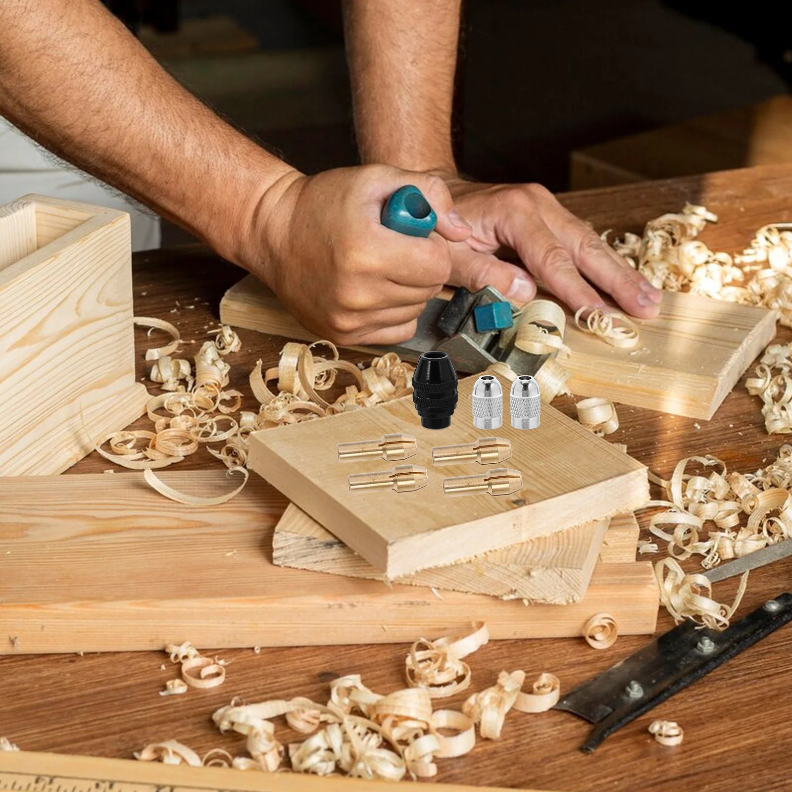 1 مجموعة الحفر تشاك كوليت التوافق العالمي آمنة لقط النحاس البناء أحجام مختلفة أجزاء حفار كهربائي #1