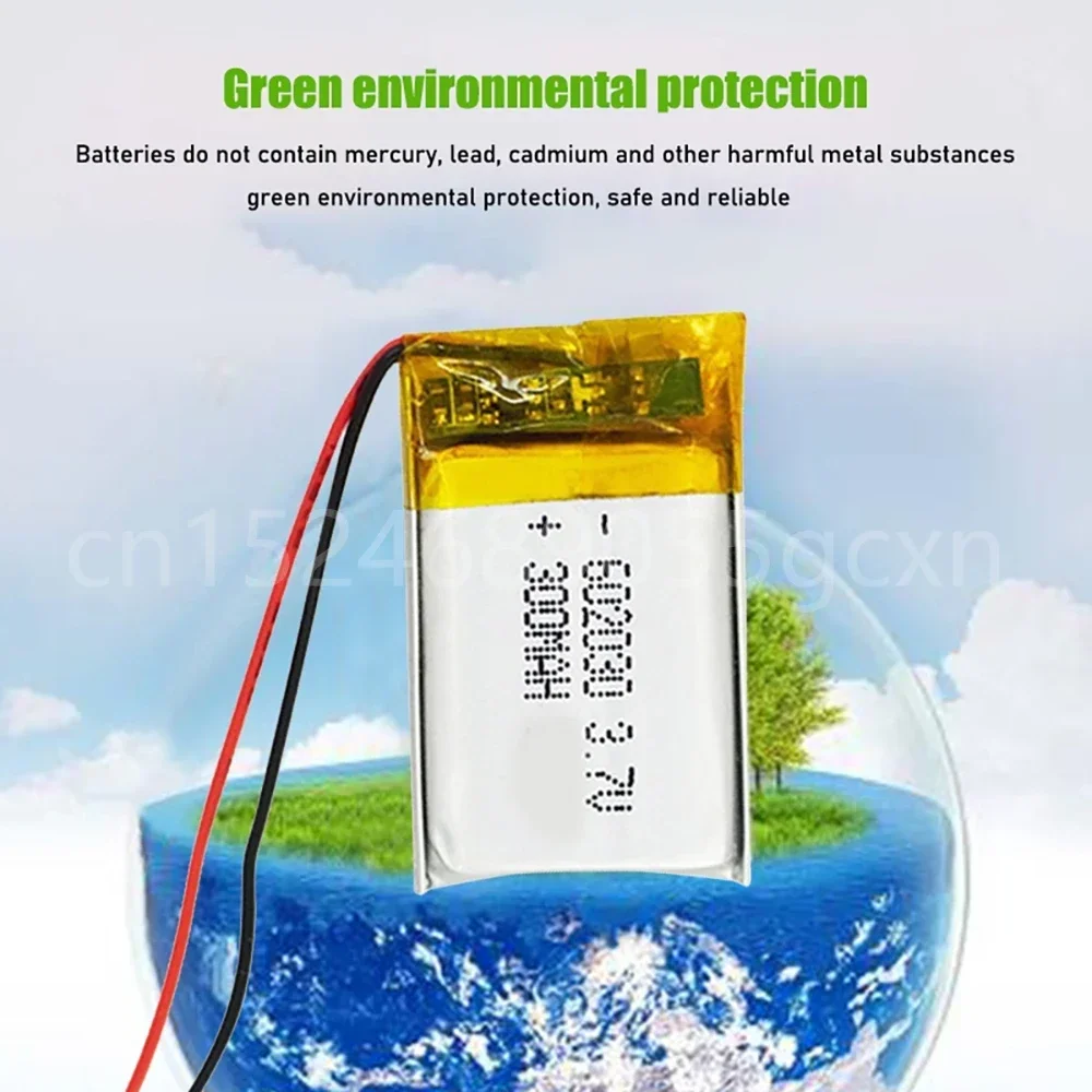 Bluetoothスピーカー用Li-po充電式バッテリー,リチウムポリマー,タコグラフ,3.7v,300mah,602030