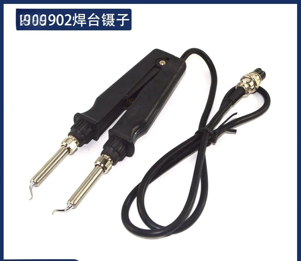 902 welding table double soldering iron handle electric soldering iron clip tweezers seven-hole electric heating tweezers handle