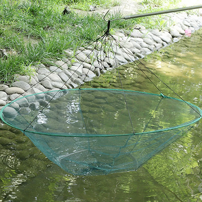 Fishing Net Case Portable Foldable Fishing Net Cage Round Open Pull Fishing Net Lobster For Fishing Travel Port Fishing Boat