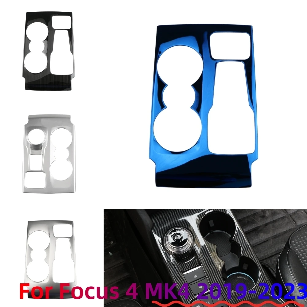 Car Accessories for Ford Focus 4 MK4 2019-2023 Gear Shift Panel Scuff Plate Protector Cover Sticker Styling Stainless Steel