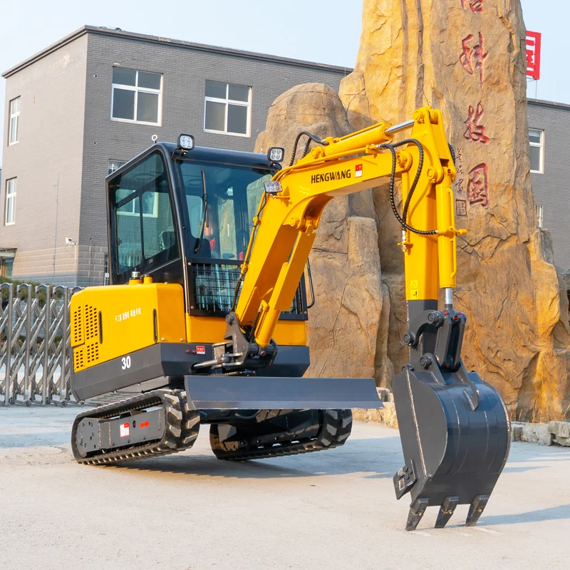 HW-30 3ton minigraafmachine Diesel Mini-rupsgraafmachine Euro 5-motor CE-certificaat 3t compacte minibagger met emmer op maat