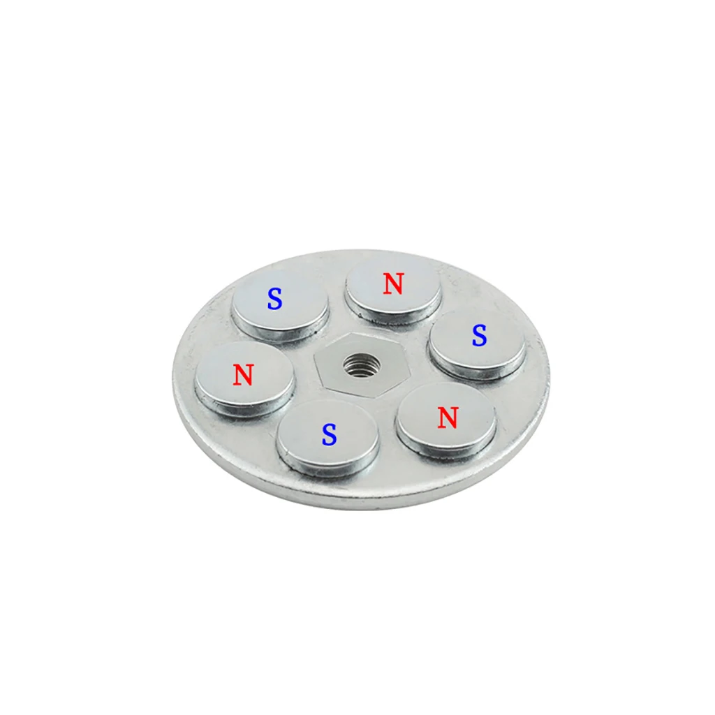 1x Starke Magnetische Magnet Basis Runde Gummi Beschichtet D36mm 1/4 M4 M5 M6 Montieren für Off-Road Auto Dach LED Licht Bar Halter Halterung – Detail 5