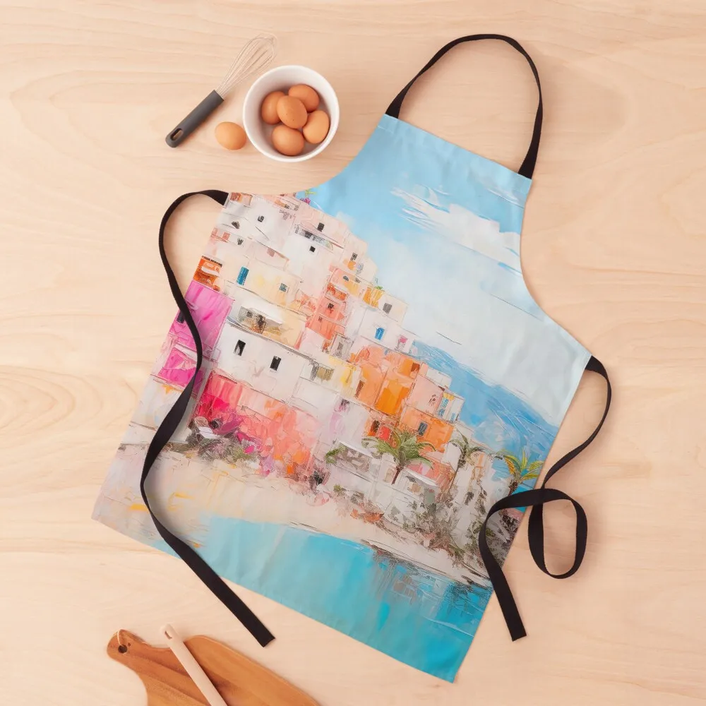 

Amalfi Coast, Italian Panorama Apron Trim Cloth men Costume Waiter japanese woman Apron