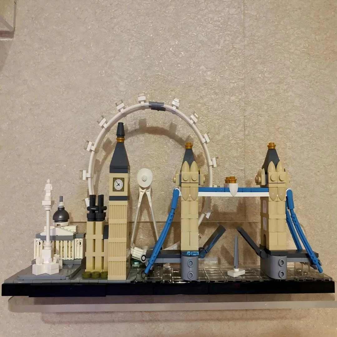 ロンドンの建築文化 21034 ビルディングブロックセット クリスマスギフトに最適 レゴエド粒子と互換性あり、468個。