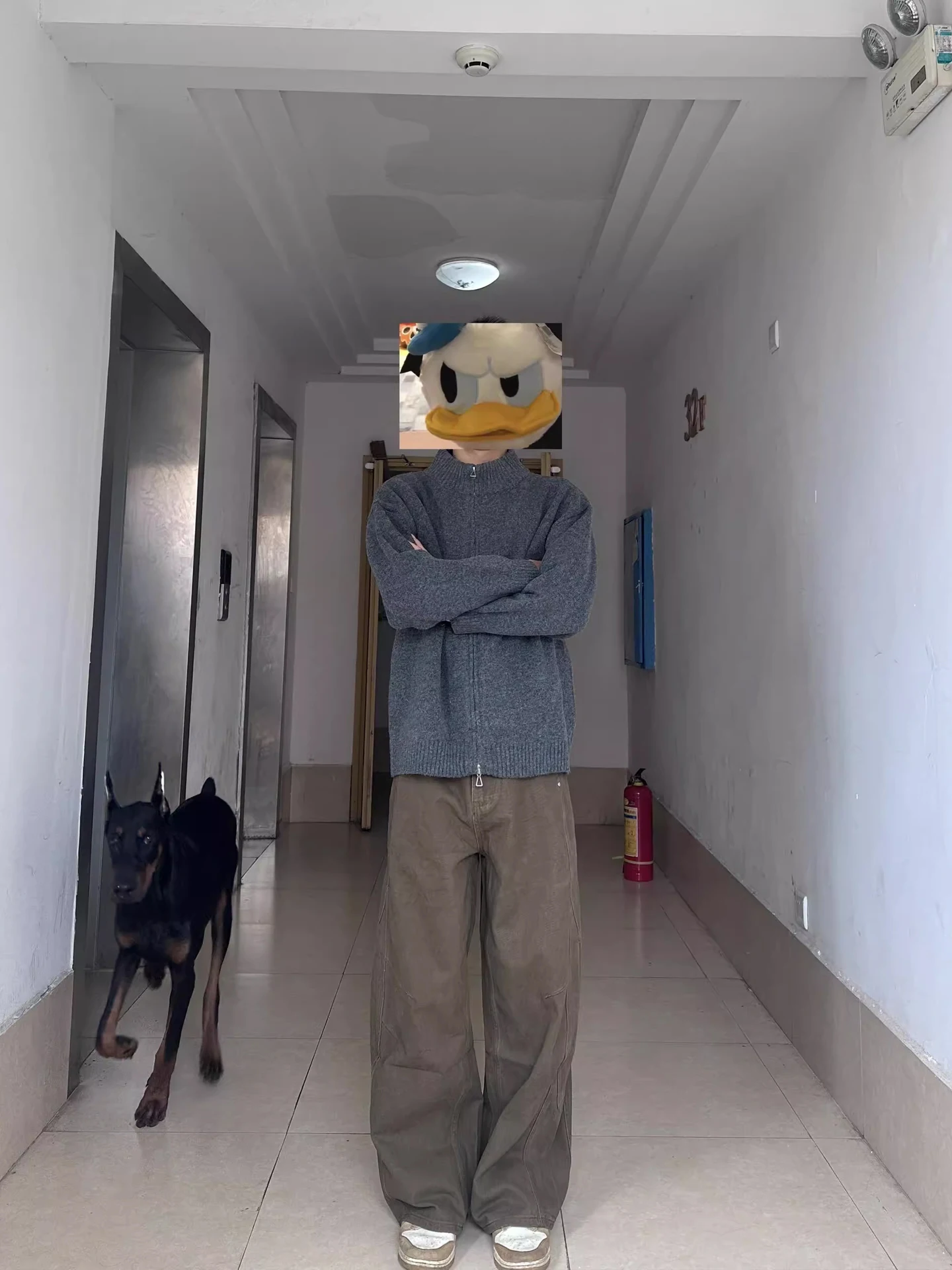 

American Retro Zipper Knitted Cardigan Sweater Men's Sle Pure Color Lazy Sle Couple Jaet Soft Comfortable Cotton Blend