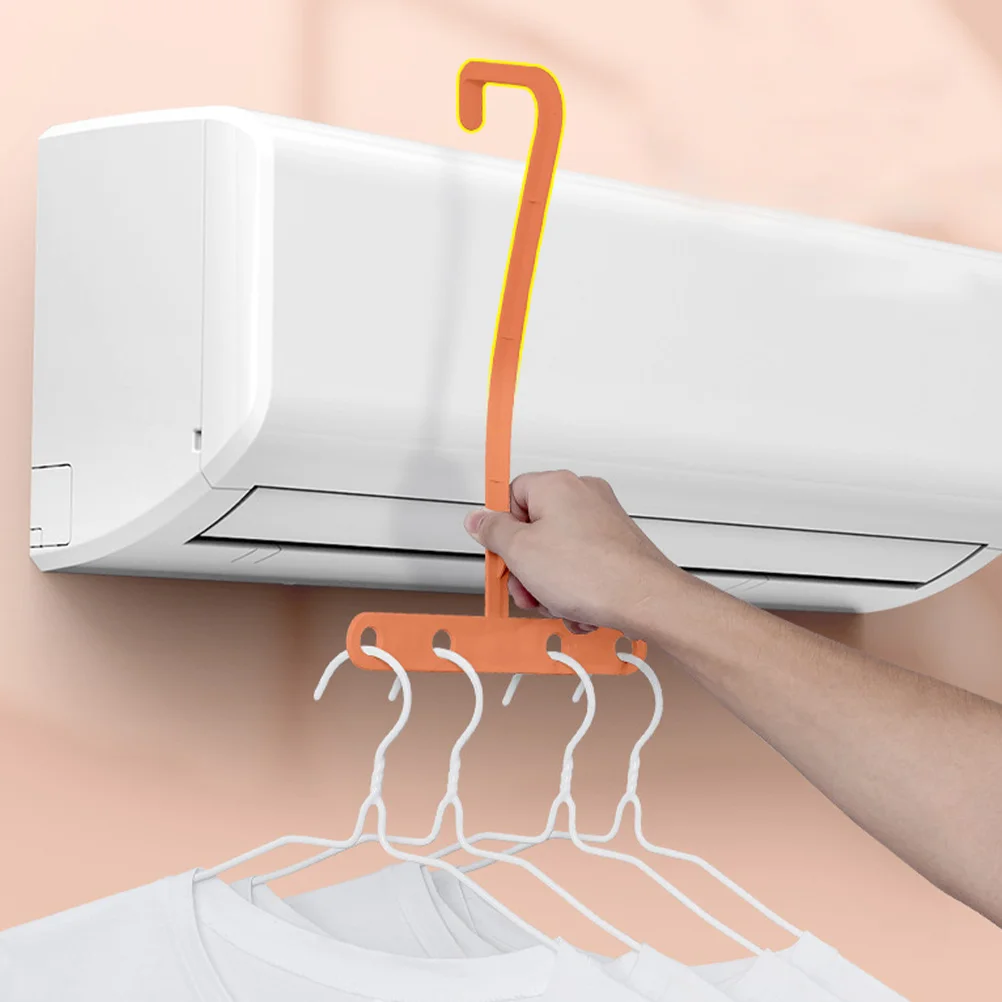 

2pcs Air Conditioner Space Saving Clothes Hangers Closet Organizers Lightweight Foldable Travel Drying Rack Vent Mount Multi