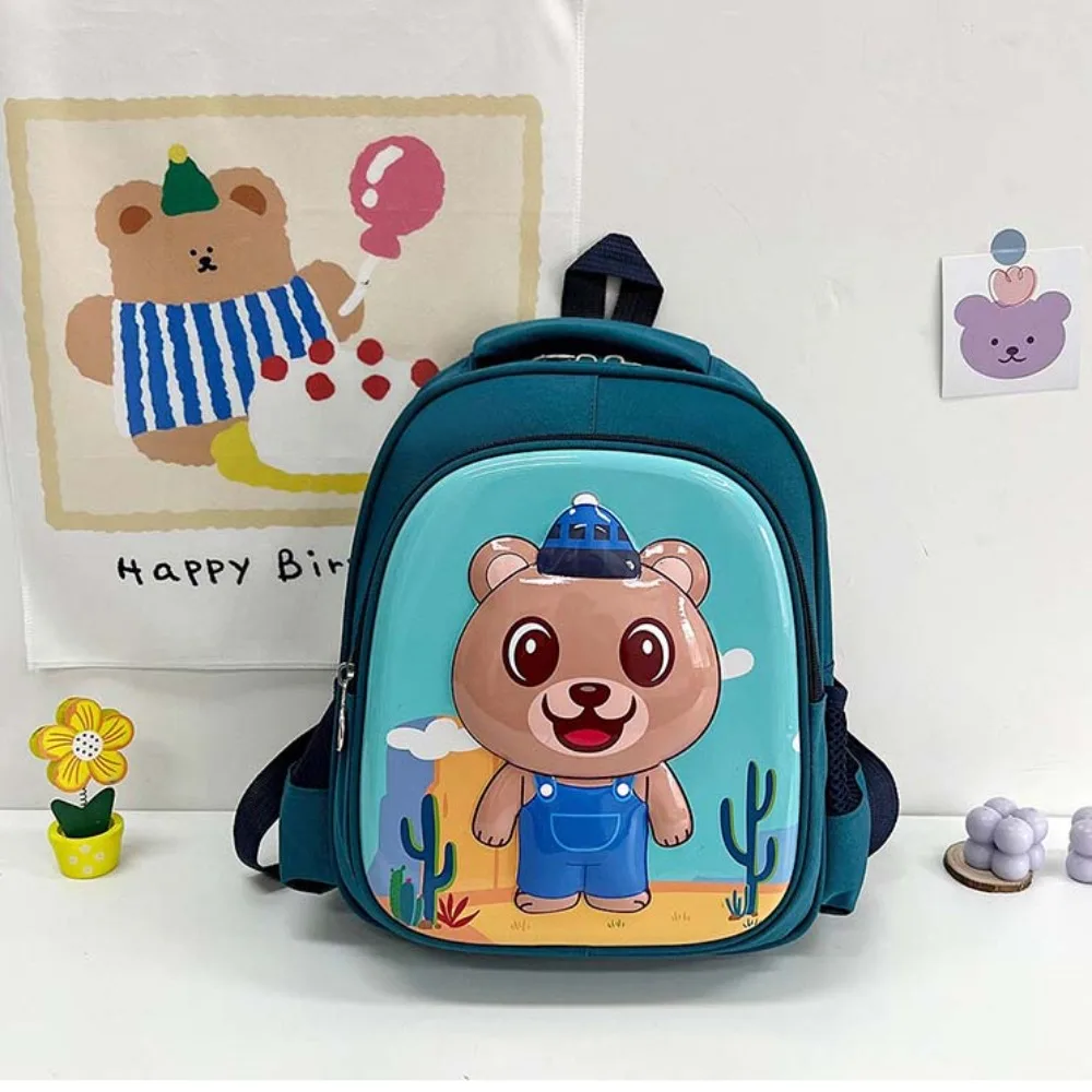 Mochila gruesa de animales de dibujos animados, tela Oxford de tigre, bolso escolar de gran capacidad, mochila ligera de concha dura de EVA para conejo