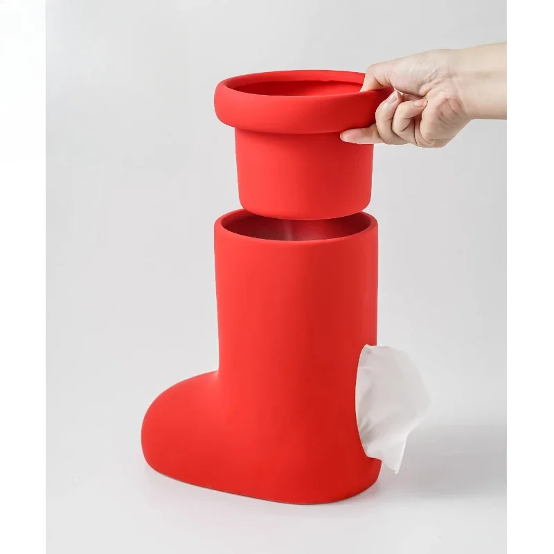 

Creative storage tissue box decorative pumping carton ceramic creative ornament desktop coffee table simple vase decoration