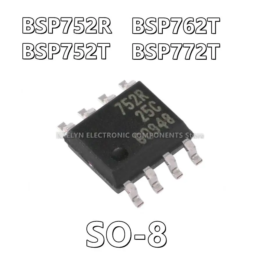 10Pcs/lot BSP752R BSP752T BSP752 BSP762T BSP762 BSP772T BSP772 Power Switch/Driver 1:1 N-Channel  PG-DSO-8-6