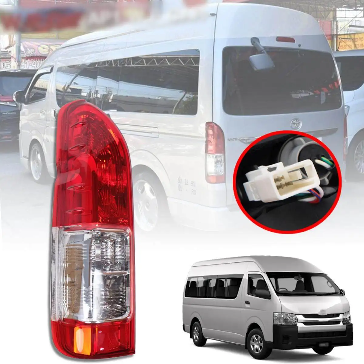 For Toyota HIACE 200 series 2014-15 Car Led rear Tail Light Brake Driving Reversing Lamp Turn Signal автомобильные товары