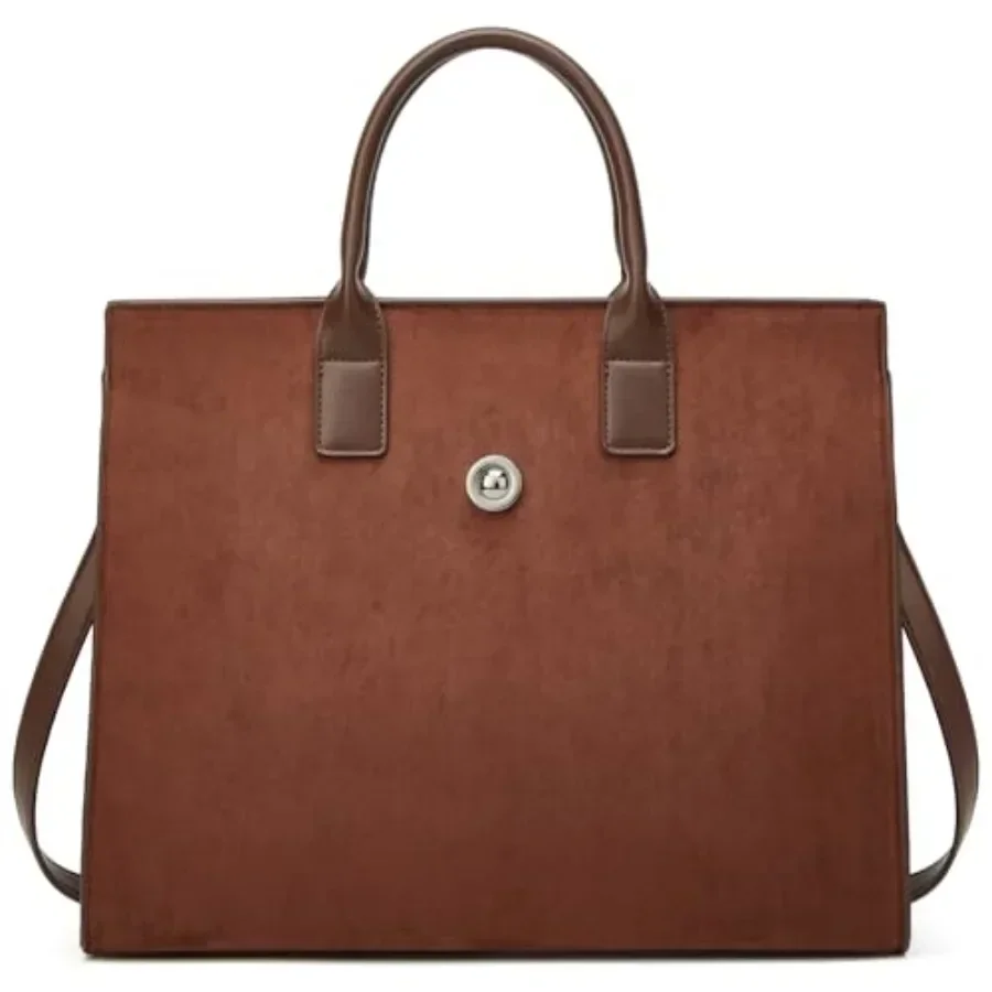 

Faux Suede Tote Bag Suede Purses for Women Men 2026 Vintage Crossbody Shoulder Bag Top Handle Square Handbag Work Travel