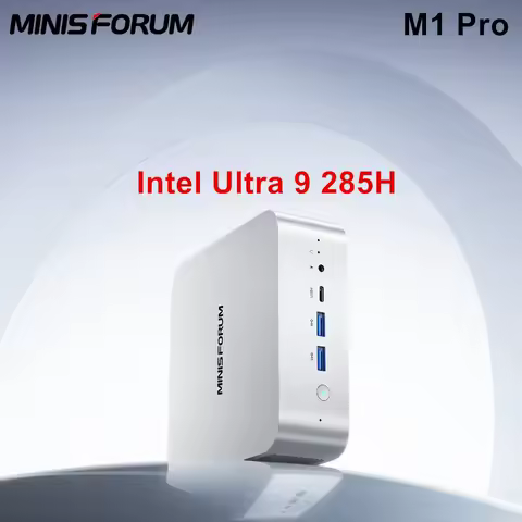 MINISFORUM M1 Pro AI Mini PC Intel Core Ultra 9 285H 16 Cores OCuLink 2*USB4 Built-in Dual Speaker Desktop Gaming Computer WiFi7
