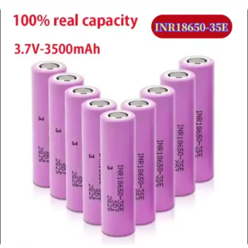 

3.7V 18650 Rechargeable Battery 3500mAh High Capacity 25A Strong Discharge Flat Top Li-ion Cell with Built-in Safety Protection