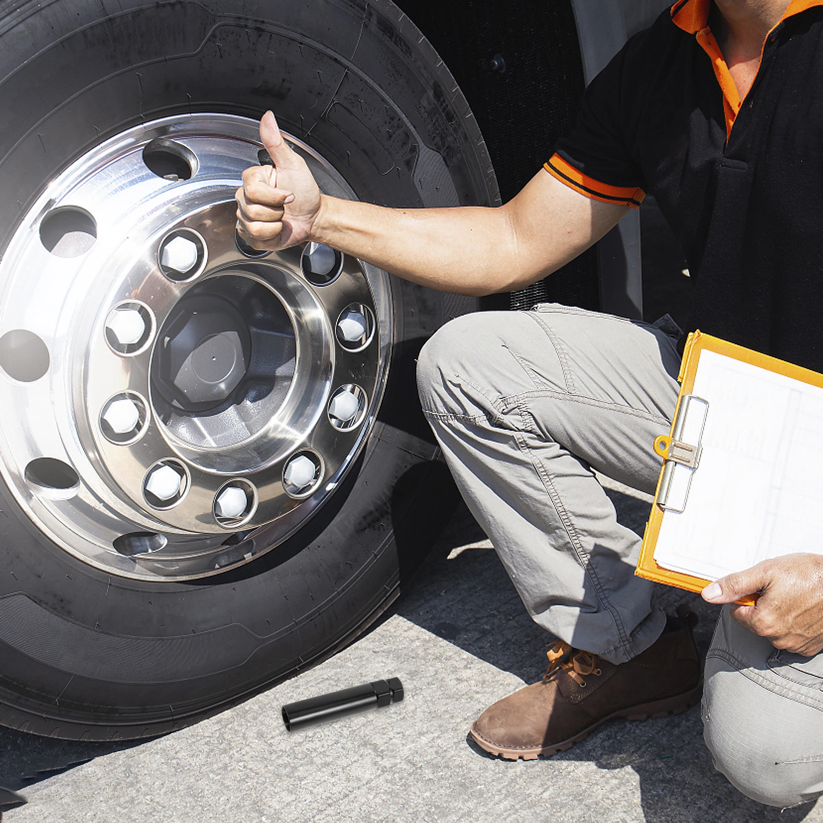 

21mm Hexagonal Socket Wheel Nut Tool Impact Locknut Steel Sleeve for Hub Removal 3/4 Drive Thin Lug Nut Sockets Kit