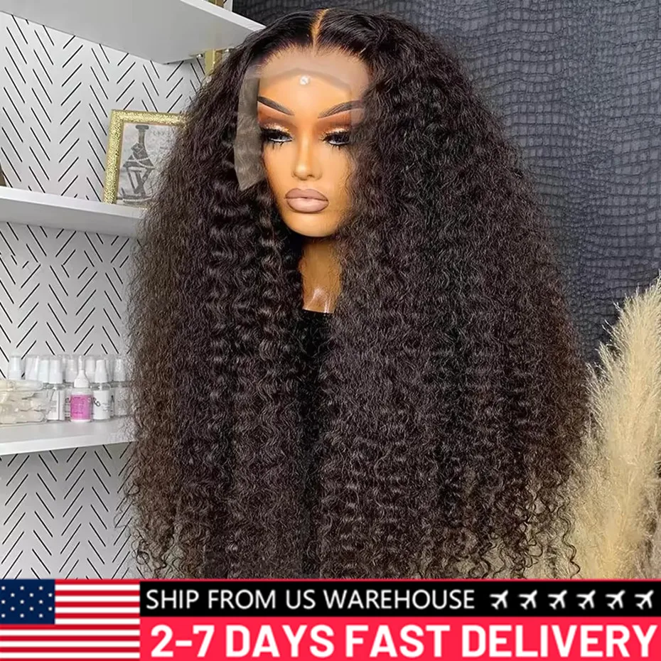 Perruque Lace Front Wig Deep Wave Naturelle Bouclée, Cheveux Blonds, 13x4, 13x6, Densité 200, pour Femme Africaine