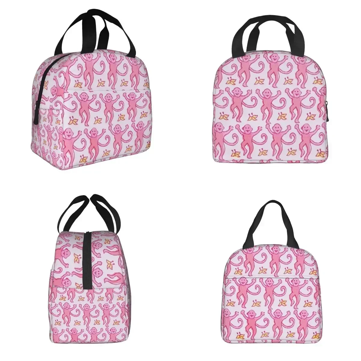 Preppy Roller Monkeys Rabbit Anime Lunch Bags Insulated Bento Box Portable Lunch Tote Resuable Picnic Bags for Woman Girl Travel