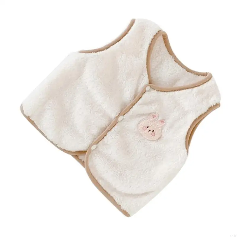 

N84E Fashion V-Neck Plush Vest Unisex Children Winter Vest Warm Waistcoat Clothing