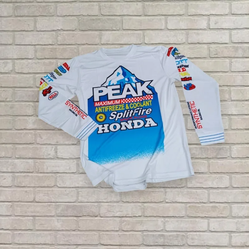 

2026 Vintage Honda Racing Team Retro Casual Long Sleeve T-shirt Fashionable Comfortable Sportswear Motorcycle Enthusiast Top